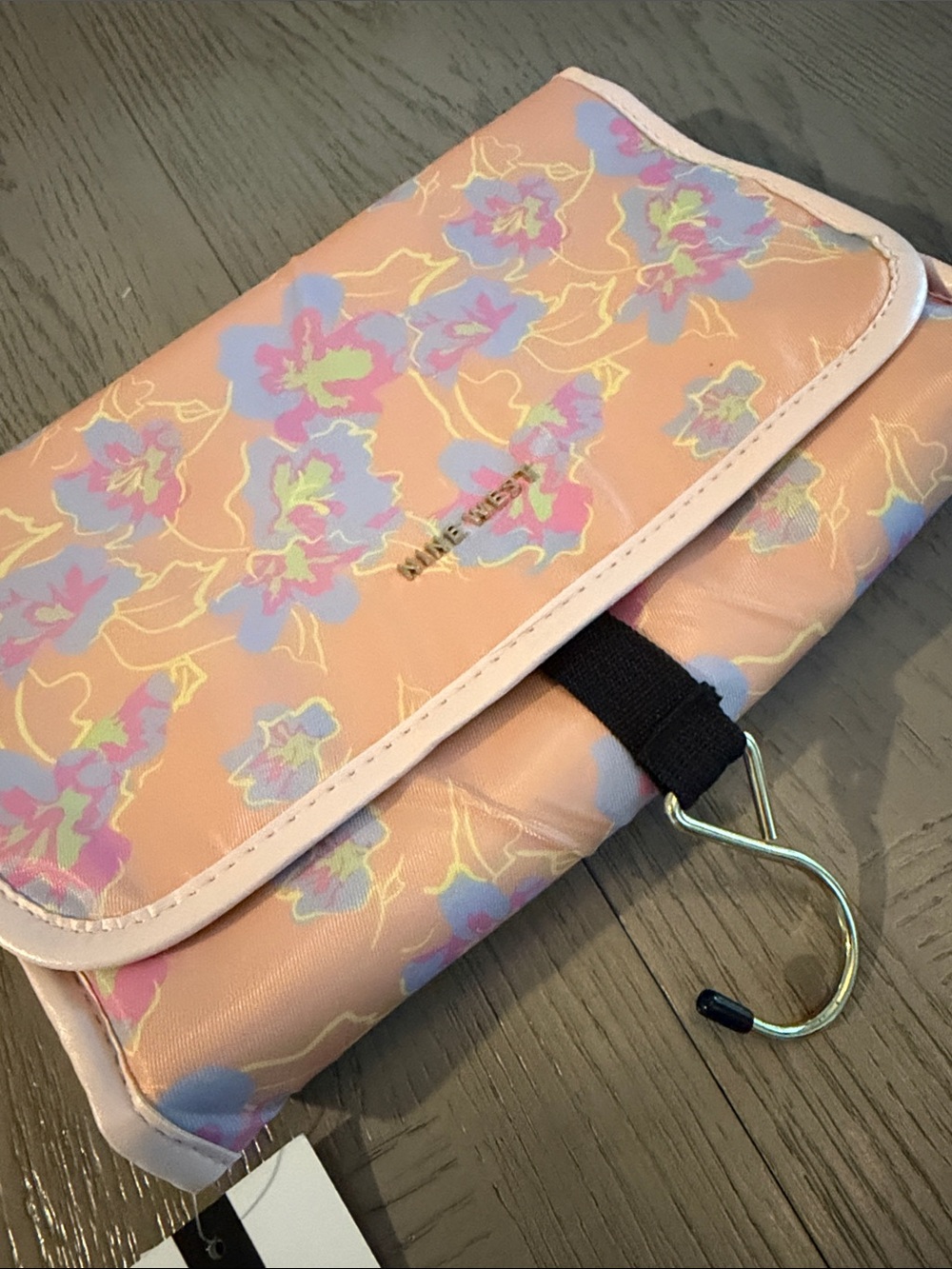 Nine West Pink Floral Hanging Jewelry Roll - Picture 2 of 4